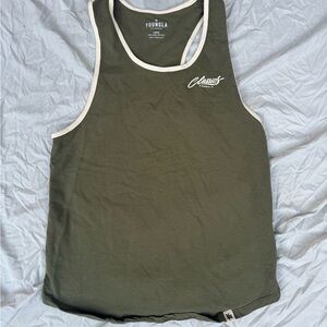 YoungLA Classic Green Tank with White Trim